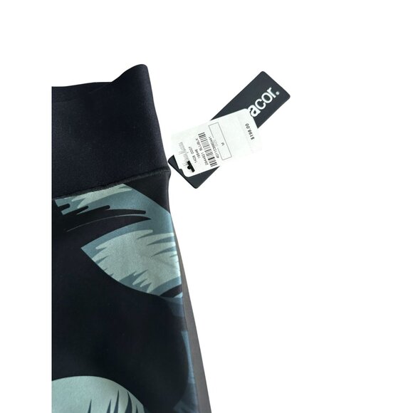 ULTRACOR Palm Leaf Black Workout Training Leggings Size Medium NEW NWT - Picture 8 of 8